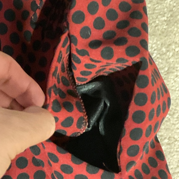 Zara Polka dot pants red and black S - Picture 3 of 6